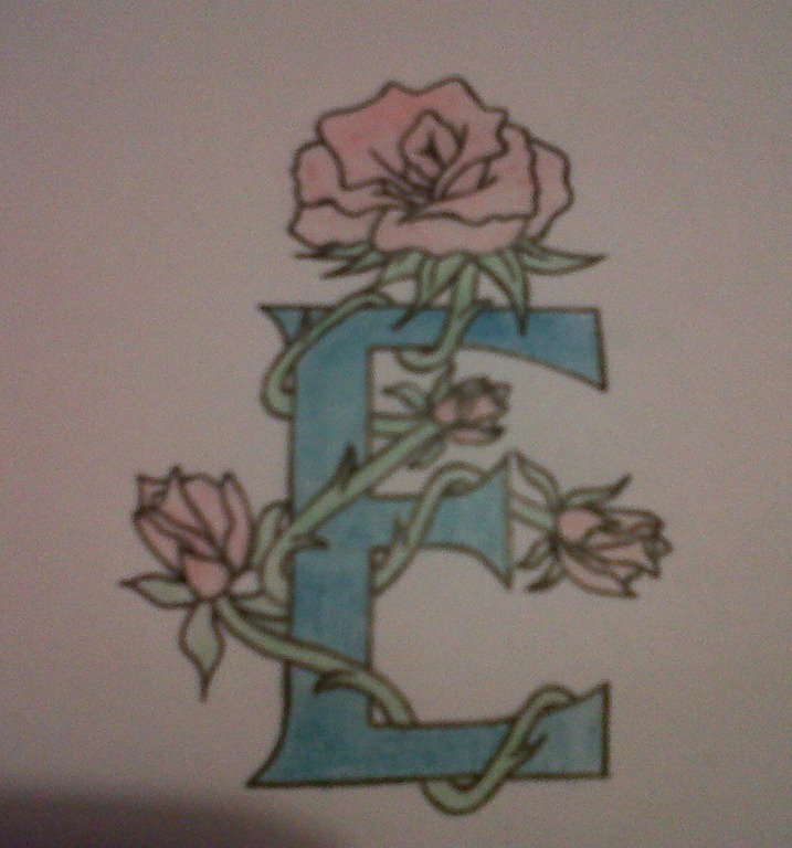 Letter'E' Rose